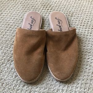 Free People suede mules